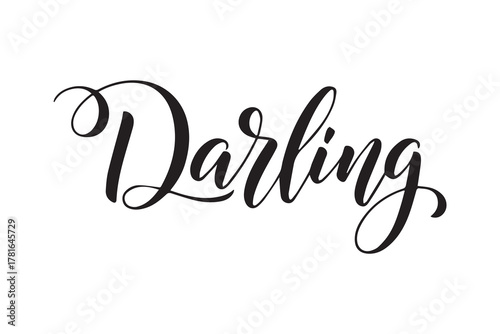 darling elegant text lettering calligraphy