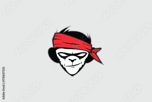 Free Download Cute Monkey cartoon character vector image logo design template - GFXLoad