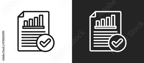 Post Inspection Outline Icon In Black And White Filled Style