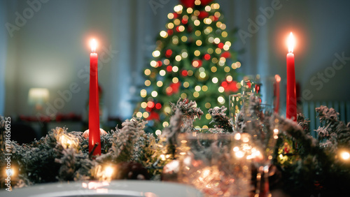 decorated table for family dinner