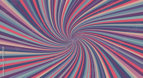 A captivating abstract pattern features a hypnotic vortex of swirling, multi-colored lines, creating a mesmerizing visual illusion.
