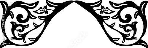 traditional pattern of sumatera. floral pattern with dark color