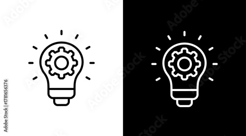 Process  White Icon Set Design