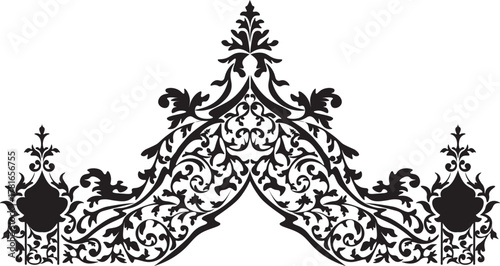 traditional pattern of sumatera. floral pattern with dark color