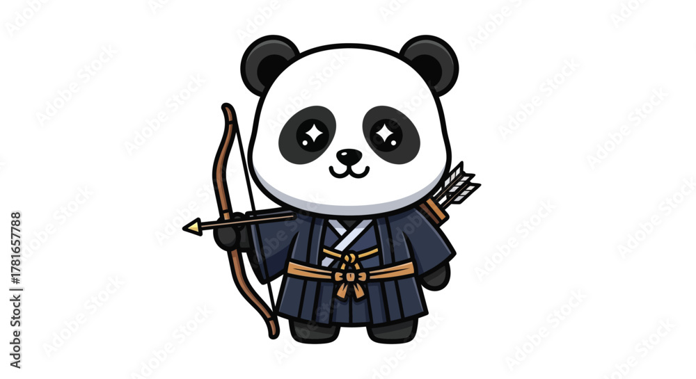 Obraz premium Panda Ninja Archer