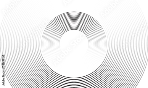 Black mascara circular texture, brush stroke isolated on white background. vector eps10