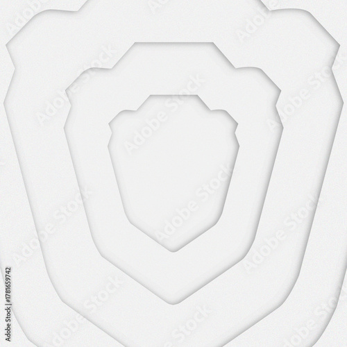 Wallpaper Mural White Layered Paper Cut Abstract Background with Soft Shadows and Geometric 3D Depth Design Torontodigital.ca