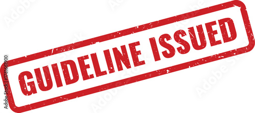Official Red Rubber Stamp Signifying New Guideline Announcement and Regulatory Information Release