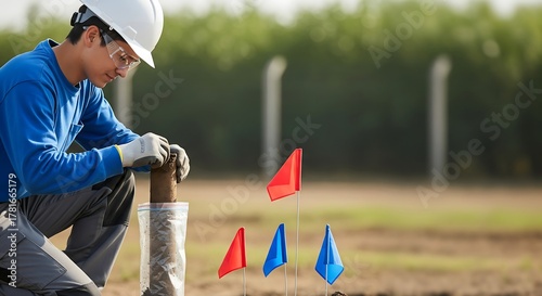 Soil Sampling and Contamination Testing at Industrial Plant for Environmental Compliance Monitoring