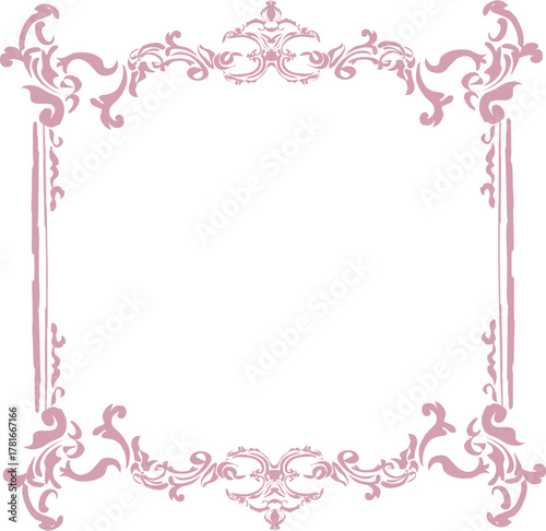 pink floral frame