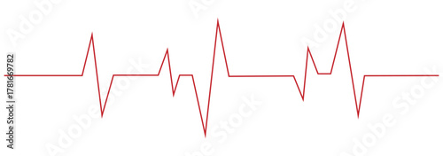  heartbeat line icon. Vector illustration isolated on a white background. Eps 10. With love in heart.