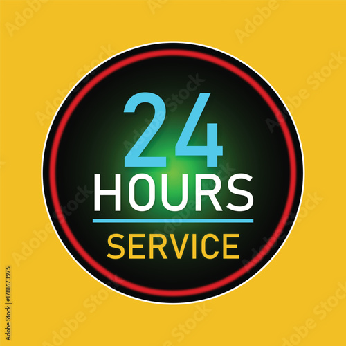 24 Hours Service Icon