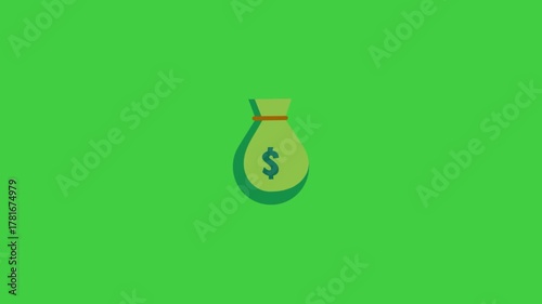 A bag full of dollar bills symbolizing wealth, savings, and business success.
