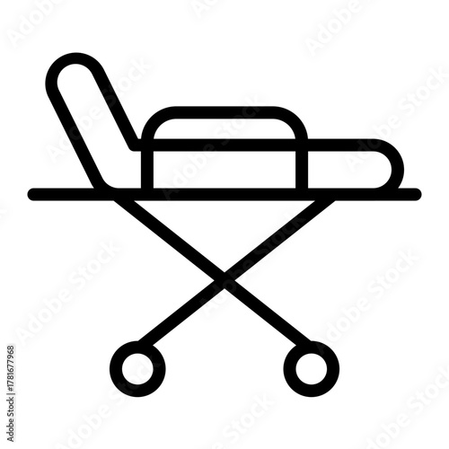 Stretcher Vector Line Icon Design