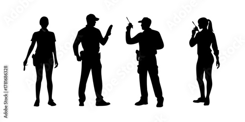 Group of security guards in uniform