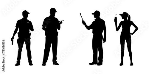 Group of security guards in uniform