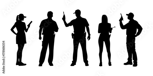 Group of security guards in uniform