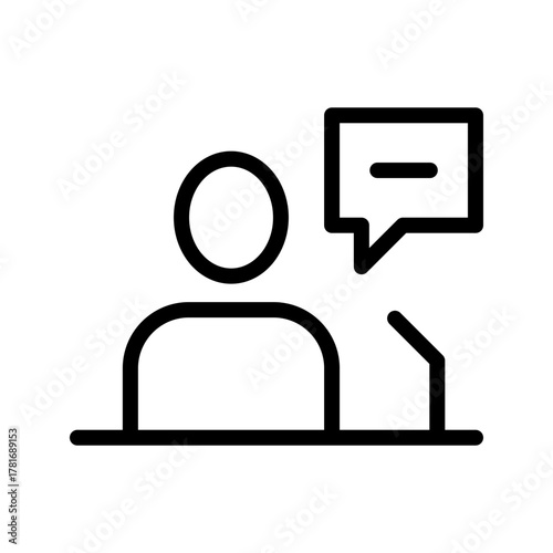 Delete Comment icon set featuring removed messages, user moderation, content control, and discussion management in a clean modern minimal line style