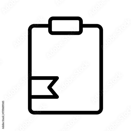 Bookmarked Document icon set featuring modern minimal design, useful for saving important pages, favorite files, reading lists, and digital organization tools.