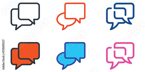 Engage in Conversation with Colorful Speech Bubbles for Instant Feedback, Team Collaboration, and Dynamic Communication in Digital Business Vector.