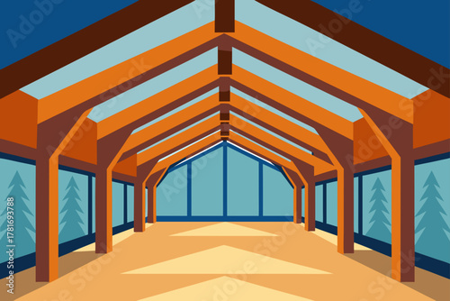 Wooden Roof Beams Interior