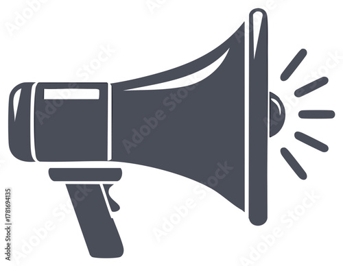 Megaphone vector icon symbol design for announcement and communication concepts