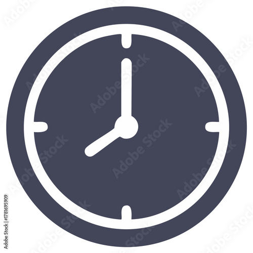 Simple Clock Face Showing the Time Business Time Management Tool