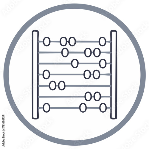 Abacus symbol for mathematics finance and education depicting ancient counting tool and arithmetic principles
