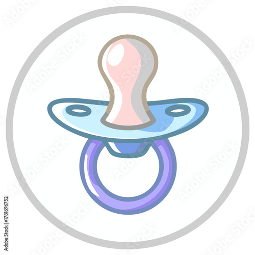 Baby Pacifier Nipple with Blue and Purple Hues for Infants and Newborns