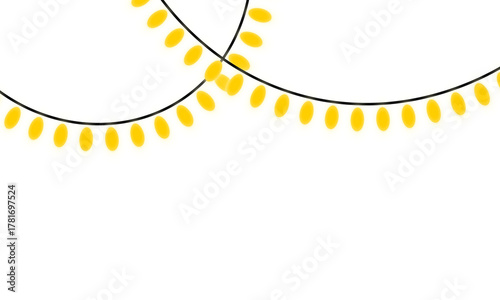 Abstract glowing yellow lights on a dark background