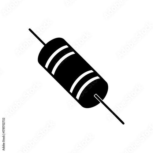 Standard electronic circuit resistor component schematic symbol