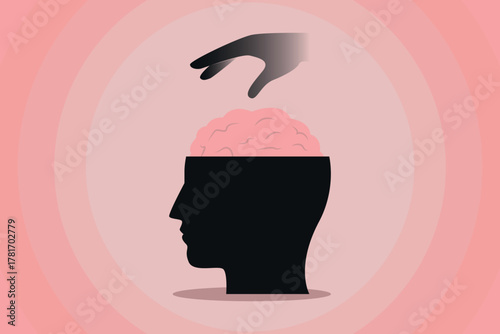 Mind control concept