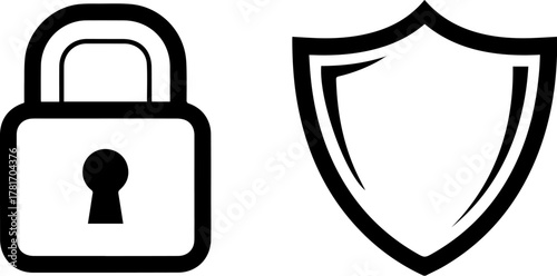 Security and Protection Icons for Digital Safety.