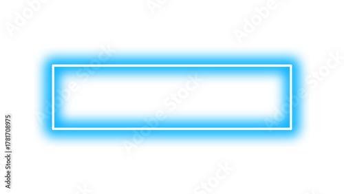 Wallpaper Mural Blue Neon Frame – Bold Rectangular Border Design Torontodigital.ca