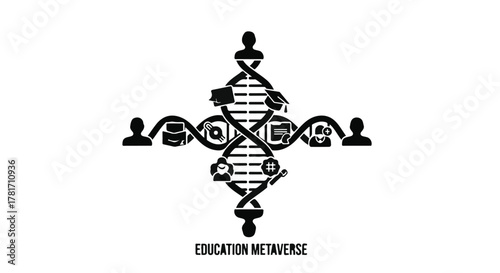 Abstract representation of education and connection within a digital learning environment