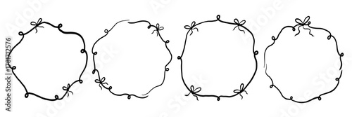 Round Bow and Ribbon Coquette Whimsical Frame