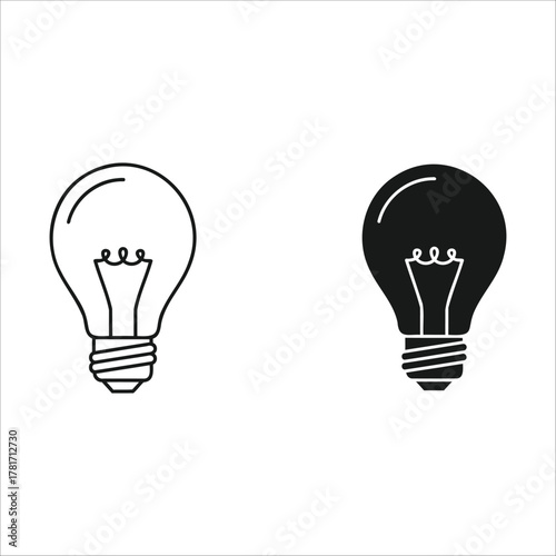 Idea's Dual: This image showcases a paired concept, a simple graphic presentation of a light bulb, symbolizing ideas and innovation.