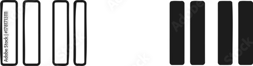 Abstract Design: Black and white blocks create a visually engaging pattern.