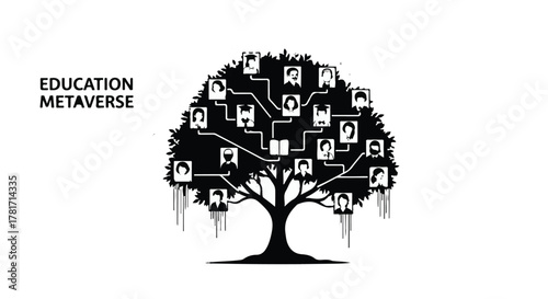 Digital tree of knowledge connecting people in a virtual learning network