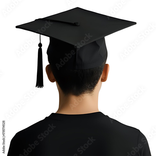 young male graduate in cap