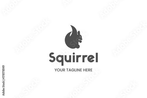 abstract squirrel company logo design