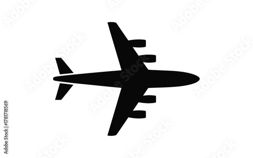 Airplane icon for flight and travel
