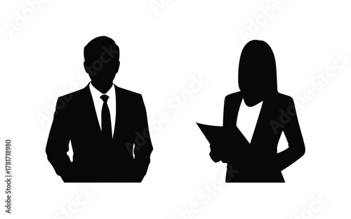 Business person silhouettes