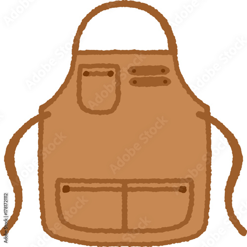 갈색 앞치마