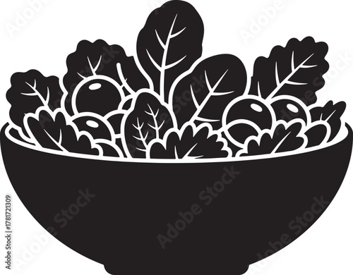 Salad bowl icon