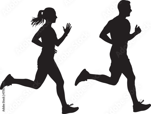 Runner silhouettes