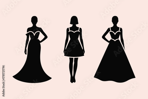 Dress fashion silhouettes