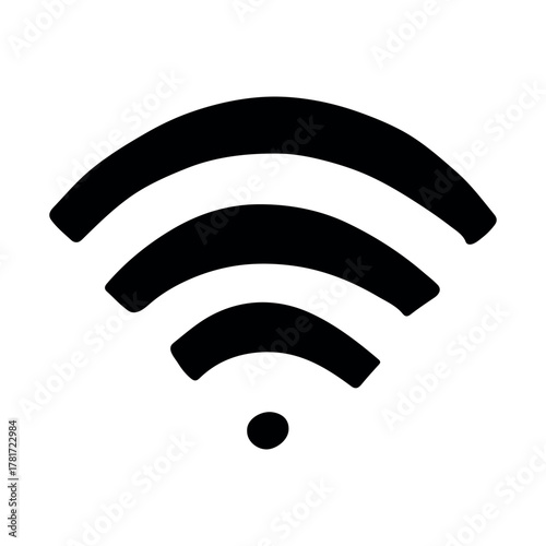 Hand drawn free wifi spot zone sign Public wi-fi area sign Wireless internet clipart in doodle style Single element for print, web, design, decor 3G, 4G, 5G, 6G, IoT