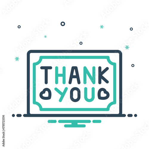 Mix icon for thank you note