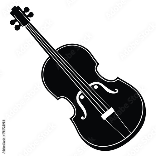 transparent acrylic violin vector icon
